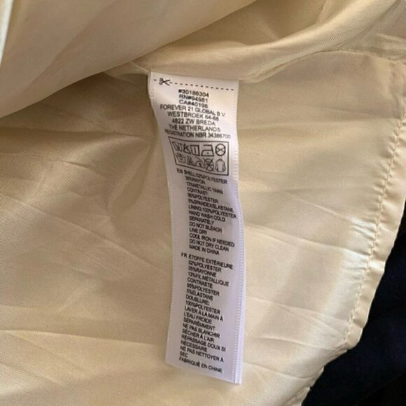 NEW Forever 21 Gold Floral Foil Strapless Mini Dress - Picture 7 of 7